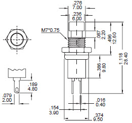 Interruptores de botão de pressão R18-29B