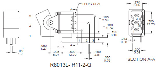 Interruptores basculantes R8013L