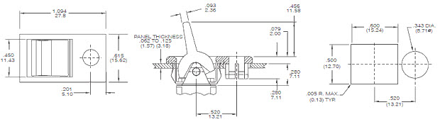 Interruptores basculantes R8015-P34