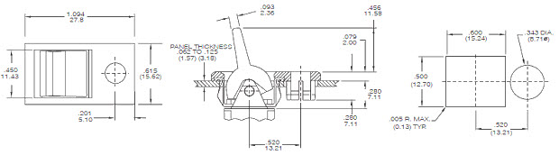 Interrupteurs à bascule R8015-P34