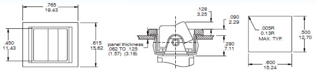 Interruptores de palanca R8015-R12