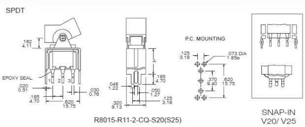 Interruptores basculantes R8015-S20