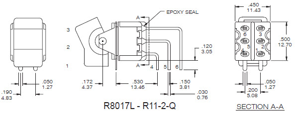 Interruptores de palanca R8017L