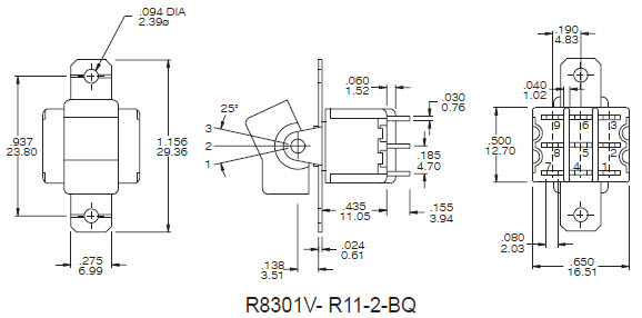 Interrupteurs à bascule R8301V