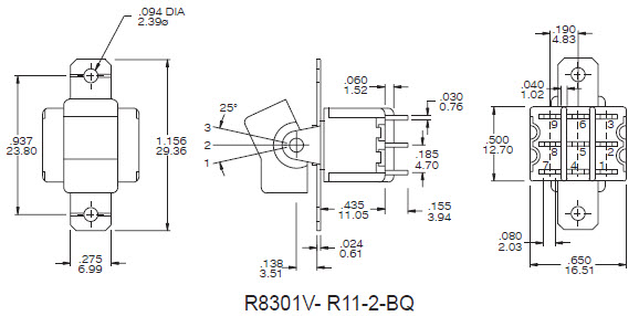 Interruptores Rocker R8301V