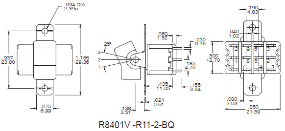 Interrupteurs à bascule R8401V
