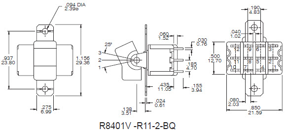 Rocker Switches R8401V