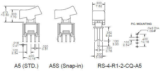 ロッカースイッチ RS-4-A5