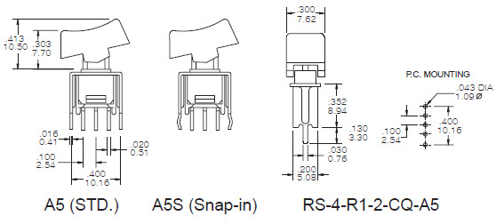 Interruttori a levetta RS-4-A5