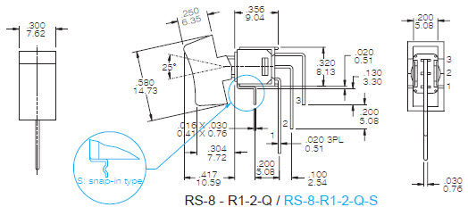 Interrupteurs à bascule RS-8