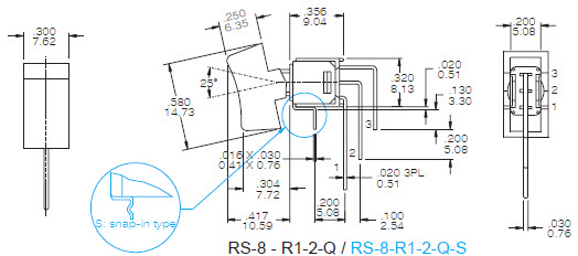 Interruttori a levetta RS-8