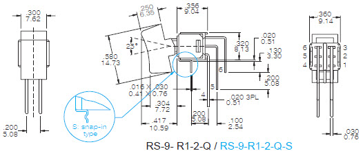 Interrupteurs à bascule RS-9