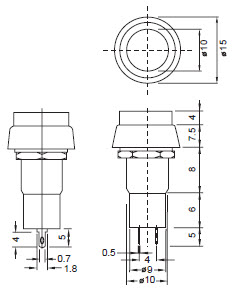 Interrupteurs à bouton-poussoir S18-25