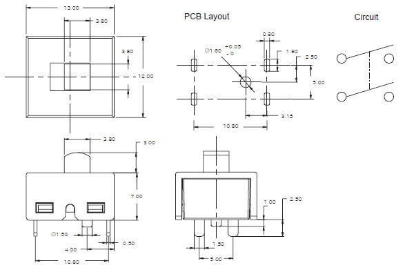 Slide Switches SL-2-C