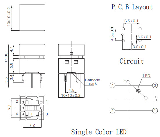 Tastschalter SPL-10-1