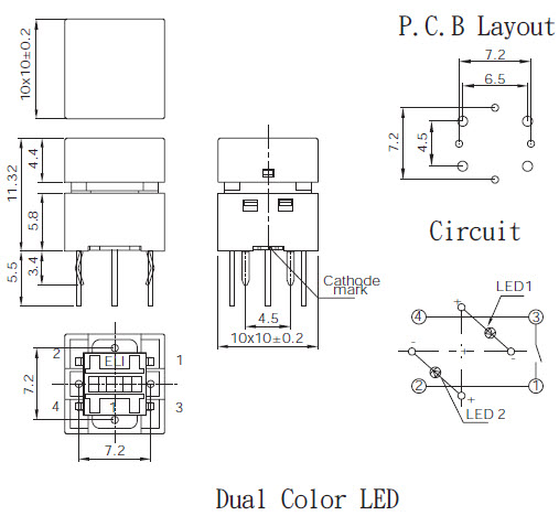 Interruttori a pulsante SPL-10-2