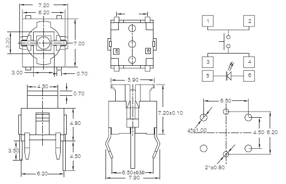 Tact Switches SPL6B