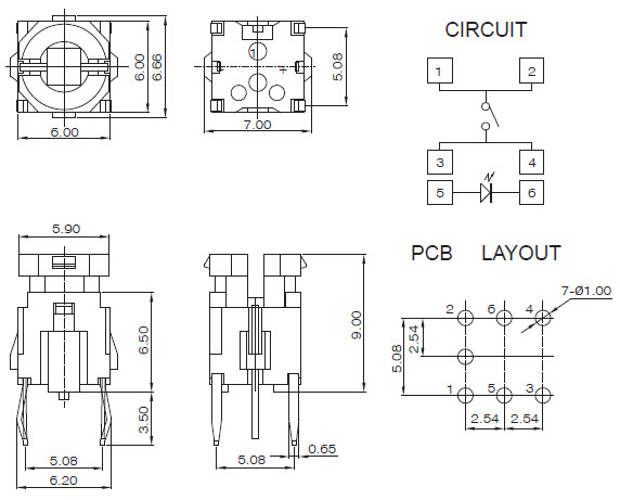 Tact Switches SPL6R