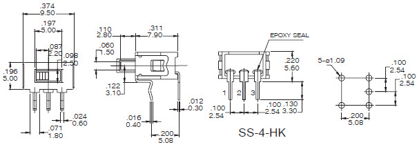 Schiebeschalter SS-4-H