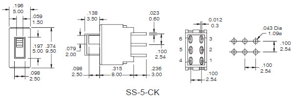 Interruttori a levetta SS-5-C