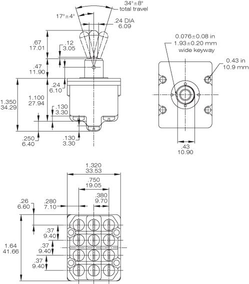 Interruttori a levetta T6043