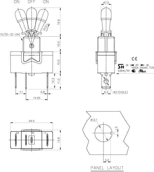 Toggle Switches T6114