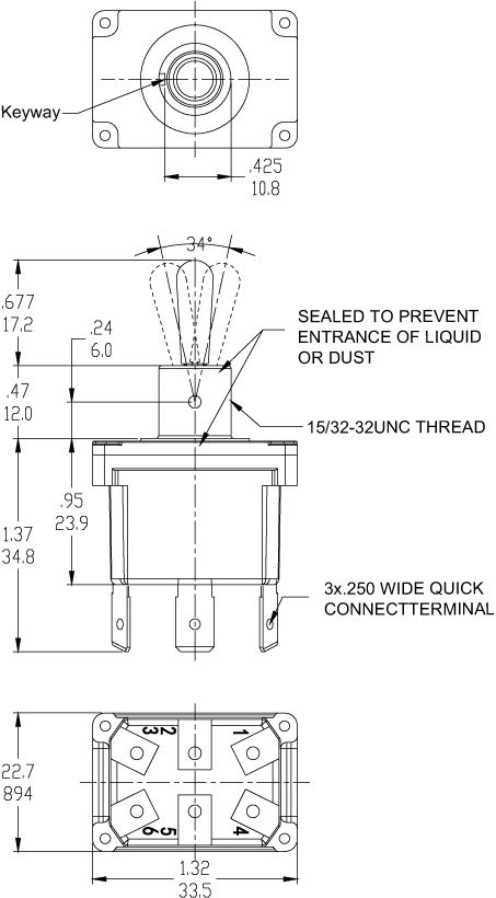 Toggle Switches T6124