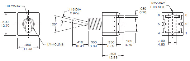 Interruptores de alavanca T8011