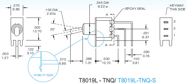 トグルスイッチ T8019L