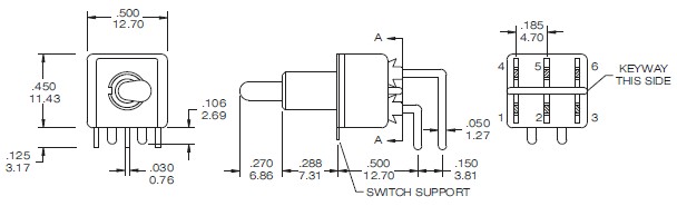 Interruptores de Alavanca T8021