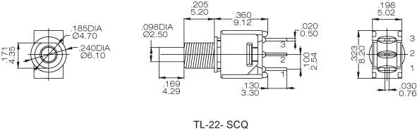 Interruptores de botón pulsador TL-22