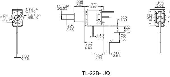 Interruptores de botão de pressão TL-22B