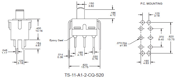 Interruttori a levetta TS-11-S20