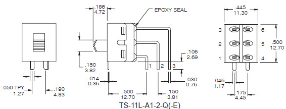 Interruptores deslizantes TS-11L