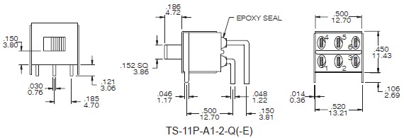 Interruttori a levetta TS-11P