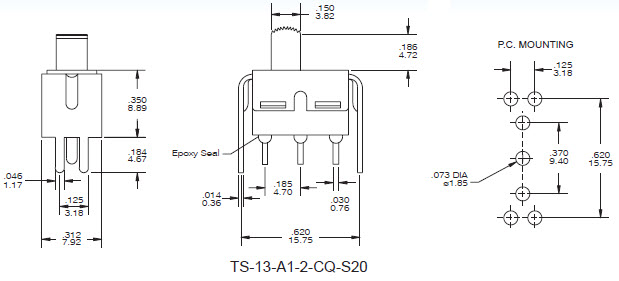 Schiebeschalter TS-13-S20