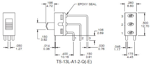 Interruptores deslizantes TS-13L