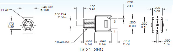 Interrupteurs à bouton-poussoir TS-21