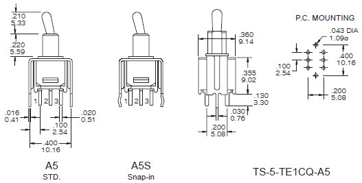 Interruttori a levetta TS-5-A5