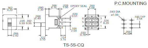 スライドスイッチTS-5S/TS-5AS