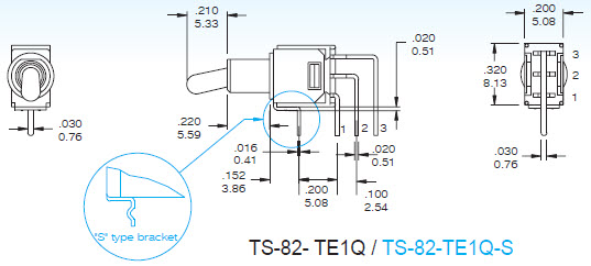 Interrupteurs à bascule TS-82