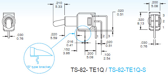 Interruttori a levetta TS-82