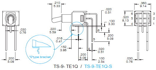 Interruptores basculantes TS-9