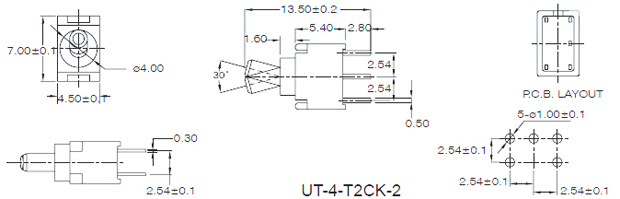 Interruptores basculantes UT-4-C