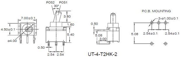 Interruptores basculantes UT-4-H