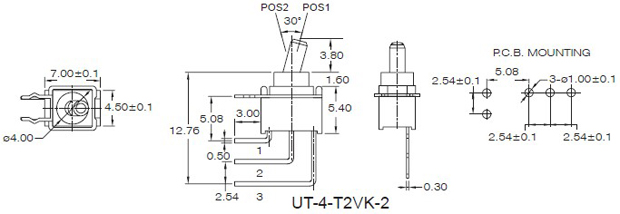 Interrupteurs à bascule UT-4-V