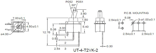 Interruttori a levetta UT-4-V