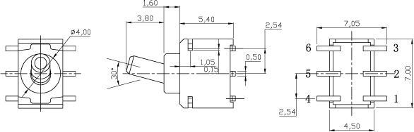 Interruptores de palanca UT-5-M1