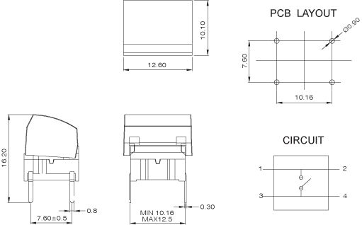 Interruttori tattili WTML-10-C-Q1